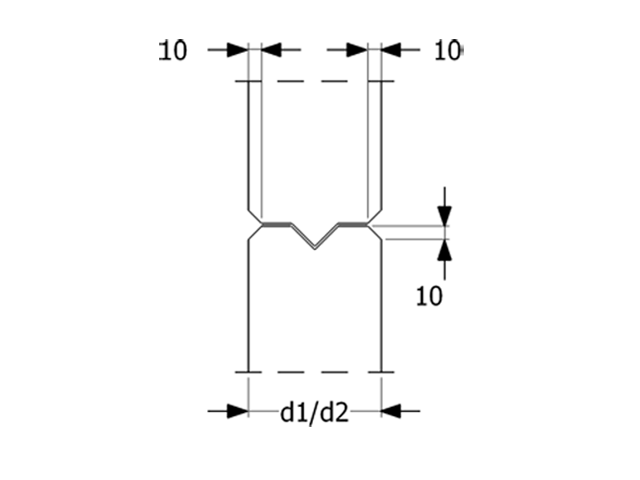 Detail tand in midden
